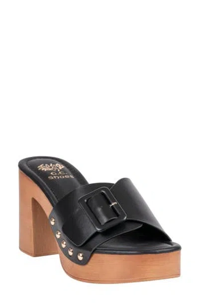 Good Choice New York York Buckle Platform Mule In Black