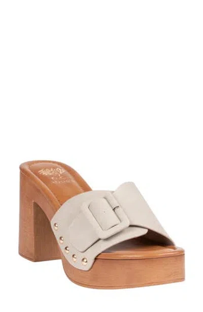 Good Choice New York York Buckle Platform Mule In White