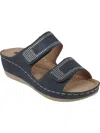 Good Choice Rea Womens Wedges Hook And Loop Wedge Sandals In Blue