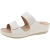 Good Choice Rea Womens Wedges Hook And Loop Wedge Sandals In White