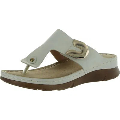 Good Choice Sam Womens Slip On Summmery Thong Sandals In White