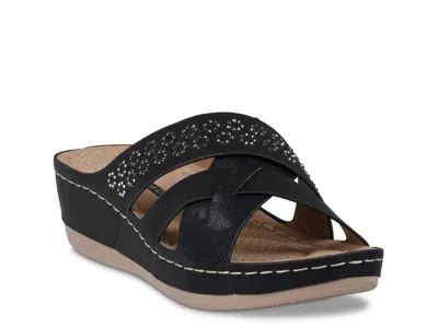 Good Choice Soraya Wedge Sandal In Black