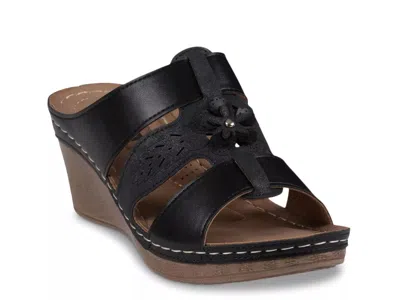 Good Choice Spring Wedge Sandal In Black