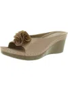 Shop Good Choice Sydney Womens Slip On Floral Slide Sandals In Gold