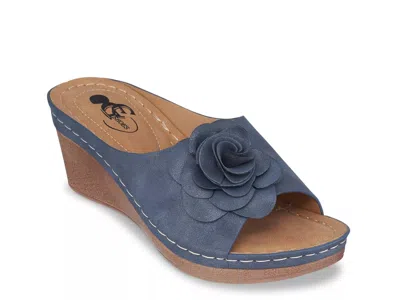 Good Choice Tokyo Wedge Sandal In Blue