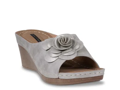 Good Choice Tokyo Wedge Sandal In Silver