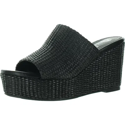Good Choice Vivica Womens Woven Manmade Wedge Sandals In Black