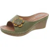 Shop Good Choice Womens Faux Suede Slip On Wedge Sandals