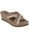 Good Choice Womens Slip On Open Toe Wedge Sandals In White