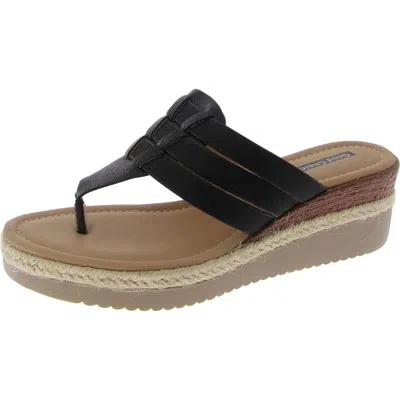 Good Choice Womens Slip On Wedges Strappy Sandals In Multi