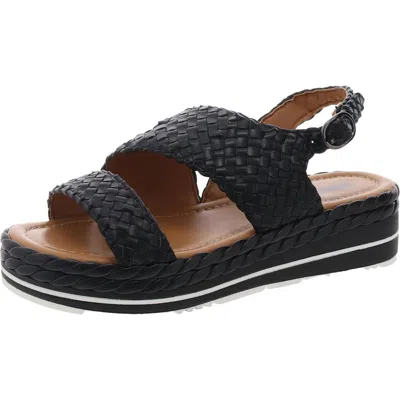 Good Choice Womens Woven Synthetic Slingback Sandals In Black