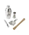 Good Cook Gourmet 5-piece Cocktail Set In Silver