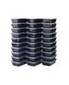 Good Cook Meal Prep Rectangle Single Compartment 30 Pack Container In Black