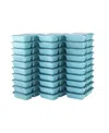Good Cook Meal Prep Rectangle Two Compartment 30 Pack Container In Teal