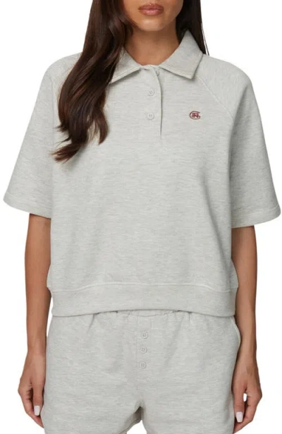 Good For Nothing Boxy-fit Raglan Sweat Polo In Gold