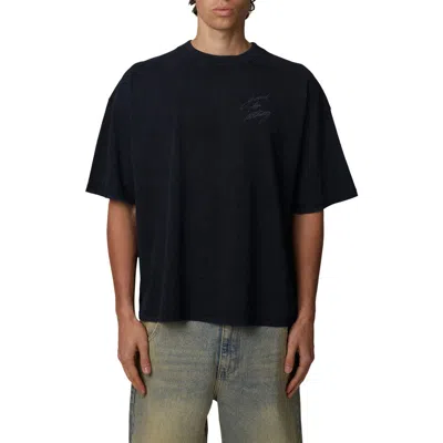 Good For Nothing Boxy-fit Silhouette T-shirt In Blue