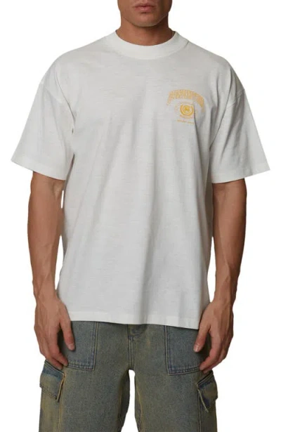 Good For Nothing College Angel Slub T-shirt In White