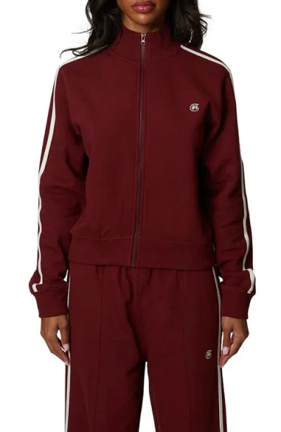 Good For Nothing Emblem Sport Tracksuit Jacket In Burgundy