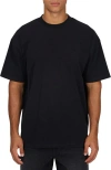 Good For Nothing Emblem Tonal Relaxed Slub  T-shirt In Black