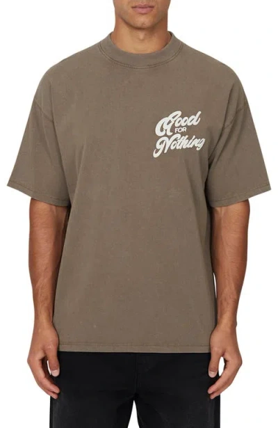 Good For Nothing Funk Oversized  T-shirt In Brown