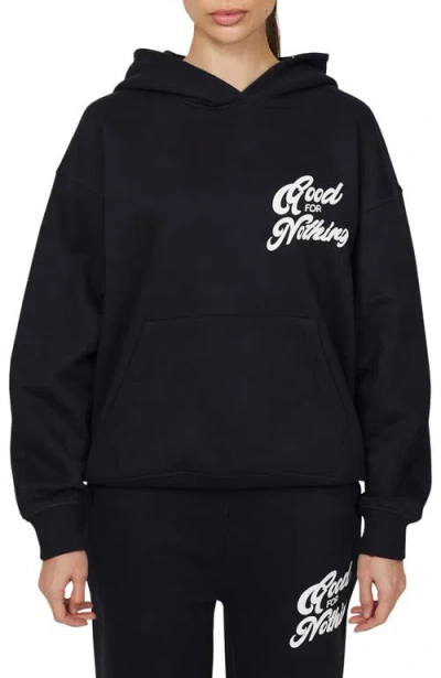 Good For Nothing Funk Relaxed  Hoodie In Black