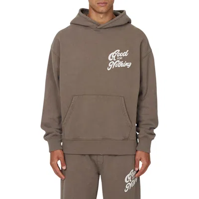 Good For Nothing Funk Relaxed  Hoodie In Brown