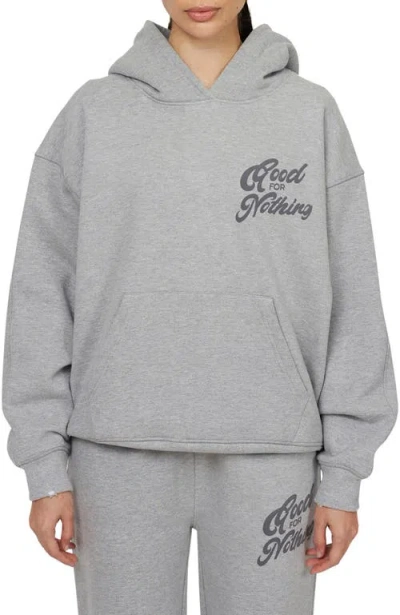 Good For Nothing Funk Relaxed  Hoodie In Gray