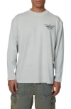 Good For Nothing Long Sleeve Eagle Tee In Gray