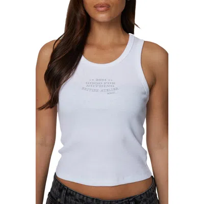 Good For Nothing Ribbed Icarus Vest In White
