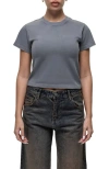 Good For Nothing Scribble Grey Baby Tee In Gray