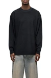 Good For Nothing Scribble Long-sleeve Waffle T-shirt In Black