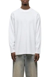Good For Nothing Scribble Long-sleeve Waffle T-shirt In White