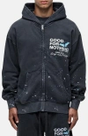 Good For Nothing Studio Paint Butterfly Zip Hoodie In Blue