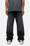 Good For Nothing Traipes Black Washed Baggy Denim Jeans In Black