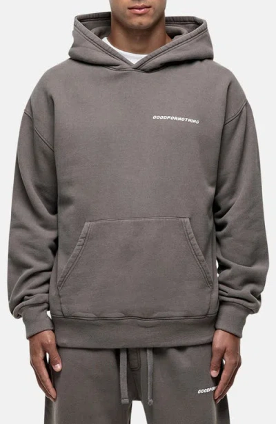 Good For Nothing Vintage Washed Taupe Oversized Hoodie In Brown