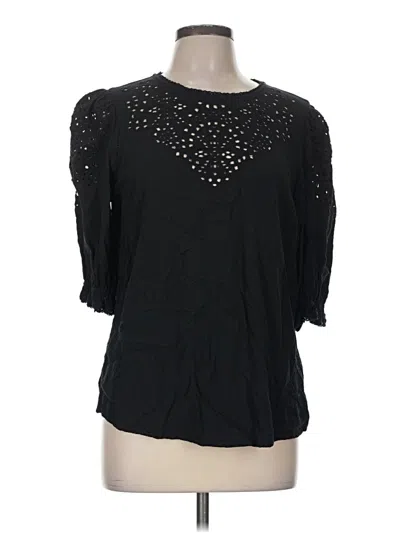 Pre-owned Good Hart 3/4 Sleeve Blouse In Black