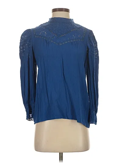Pre-owned Good Hart 3/4 Sleeve Blouse In Blue