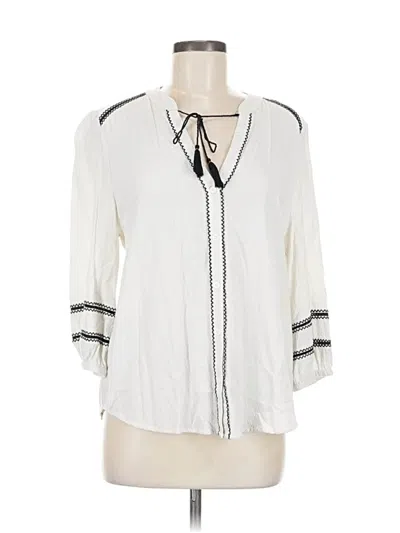 Pre-owned Good Hart 3/4 Sleeve Blouse In White