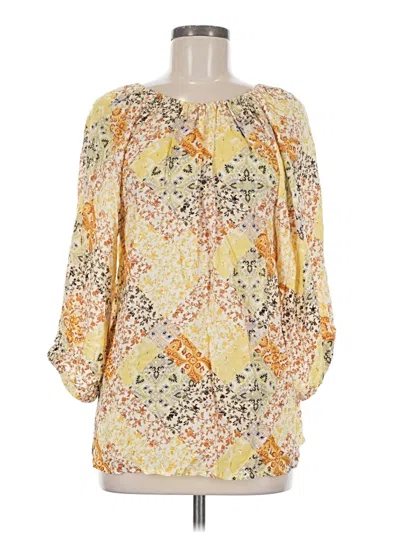 Pre-owned Good Hart 3/4 Sleeve Blouse In Yellow