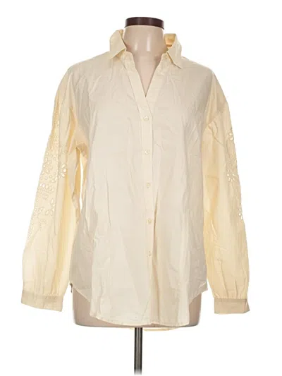Pre-owned Good Hart Long Sleeve Blouse In White