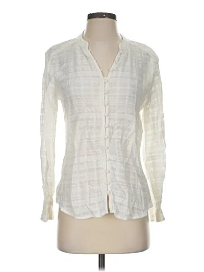 Pre-owned Good Hart Long Sleeve Blouse In White
