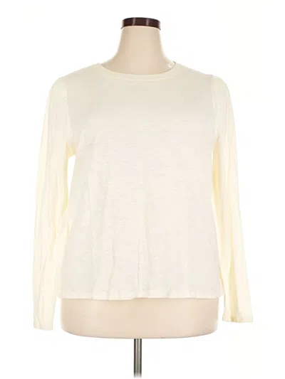 Pre-owned Good Hart Long Sleeve Top Ivory Crew Neck Tops