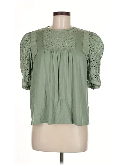 Pre-owned Good Hart Short Sleeve Blouse In Green