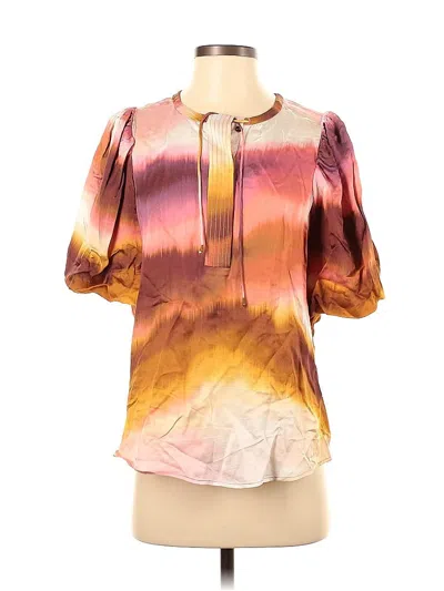 Pre-owned Good Hart Short Sleeve Blouse In Orange