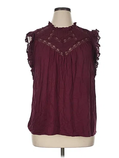Pre-owned Good Hart Sleeveless Blouse In Burgundy