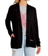 Good Hyouman Juliette Loose Cardigan In Black Sand In Black