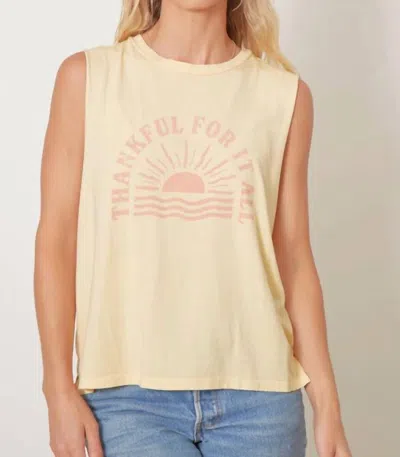 Good Hyouman Lili Thankful For It All Tank Top In Yellow Rose In Multi