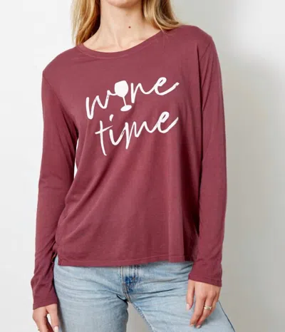 Good Hyouman Long Sleeve Tee In Wine Time In Brown