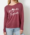 Good Hyouman Long Sleeve Tee In Wine Time In Multi