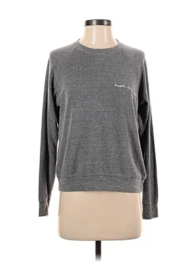 Pre-owned Good Hyouman Long Sleeve Top Gray Crew Neck Tops